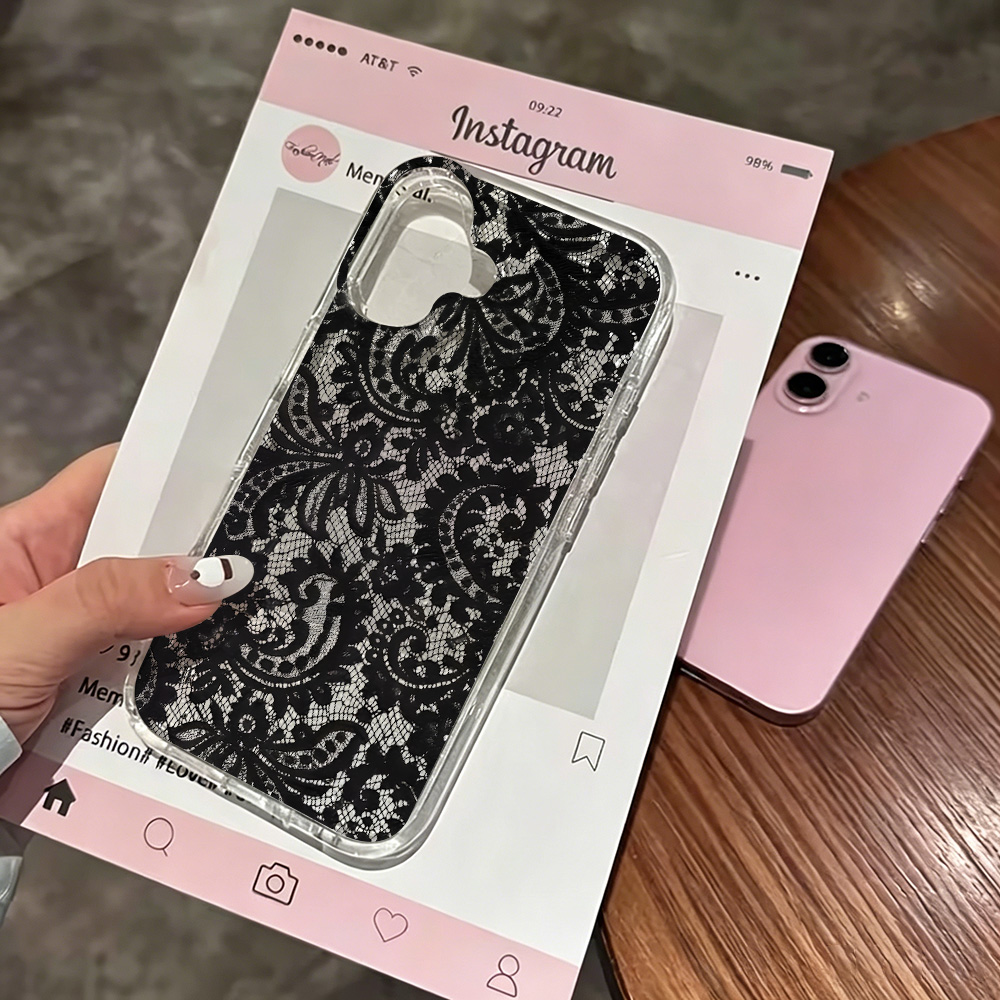 레이스 플라워 INS 투명 폰 케이스 아이폰 17 13 - Clear Shockproof Bumper Case 리뷰 및 가격